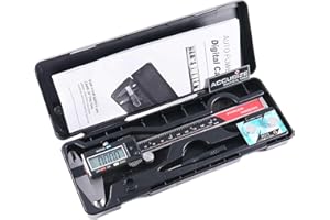 Accusize Industrial Tools 0-6 Inch x 0.001 Inch 3-Key Electronic Digital Caliper with Extra Large LCD, Ab11-1106R