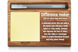WAINVNIAW Difference Maker Sticky Note Holder, Thank You Appreciation Gifts for Women, Men, Friends, Coworker, Employee, Inspirational Motivational Quote for Desk Self-Stick Note Pad Holders WPP27