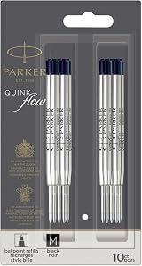 Parker Ballpoint Pen Refills Medium Point Black QUINKflow 10 Count view 8