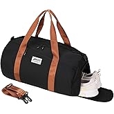 BE SMART Waterproof Mens Gym Bag with Shoe Compartment, Duffle Bag with Wet Pocket for Men, Lightweight Large Sport Carry On Duffel Bag With Tpu Pocket for Travel, Sports, Fitness & Workout