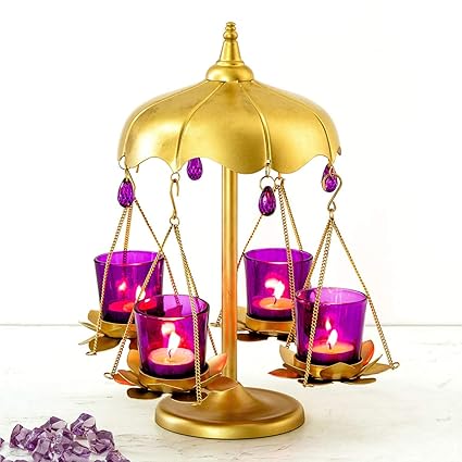 Home Centre Galen Lotus Merry-Go-Round Votive Holder