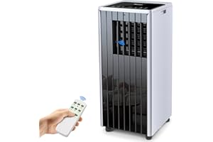 IAGREEA Portable Air Conditioner 10,000 BTU, Portable AC Unit for Rooms up to 250 Sq.Ft with Dehumidifier, Fan Modes, Auto Cooling & 24 Hour Timer, Window Mount Exhaust Kit-1130W