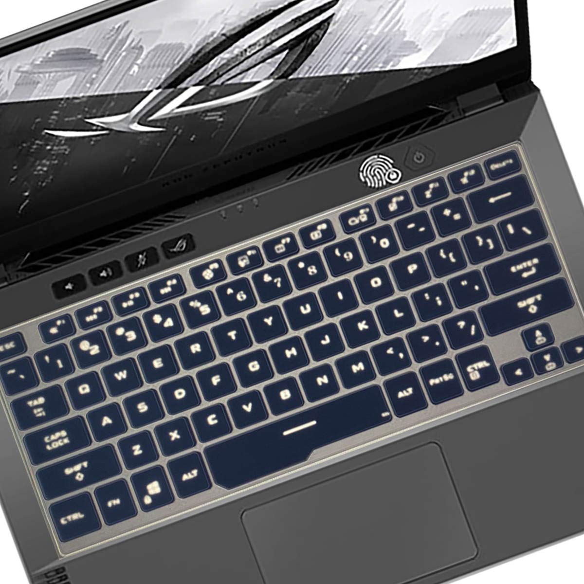 Photo 1 of Keyboard Cover Design for 14" ASUS ROG Zephyrus G14 Gaming Laptop, 2021 2020 2019 Zephyrus G14 GA401 GA401IH GA401IU GA401IV US Layout Keyboard Accessories Cover -Clear