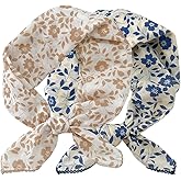 Pemilosci 2 Pack Large Cotton Bandana Headband, Head Wrap, Protective Coverage, Hair Neck Scarf for Women 28 x 28 inch