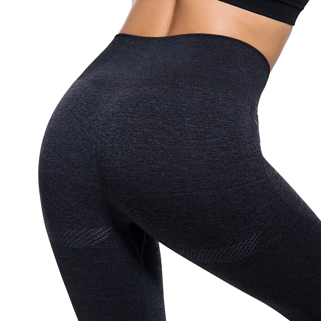 BycRad Womens Flex Ombre Slimming Leggings Yoga Pants Compression Tights Black S