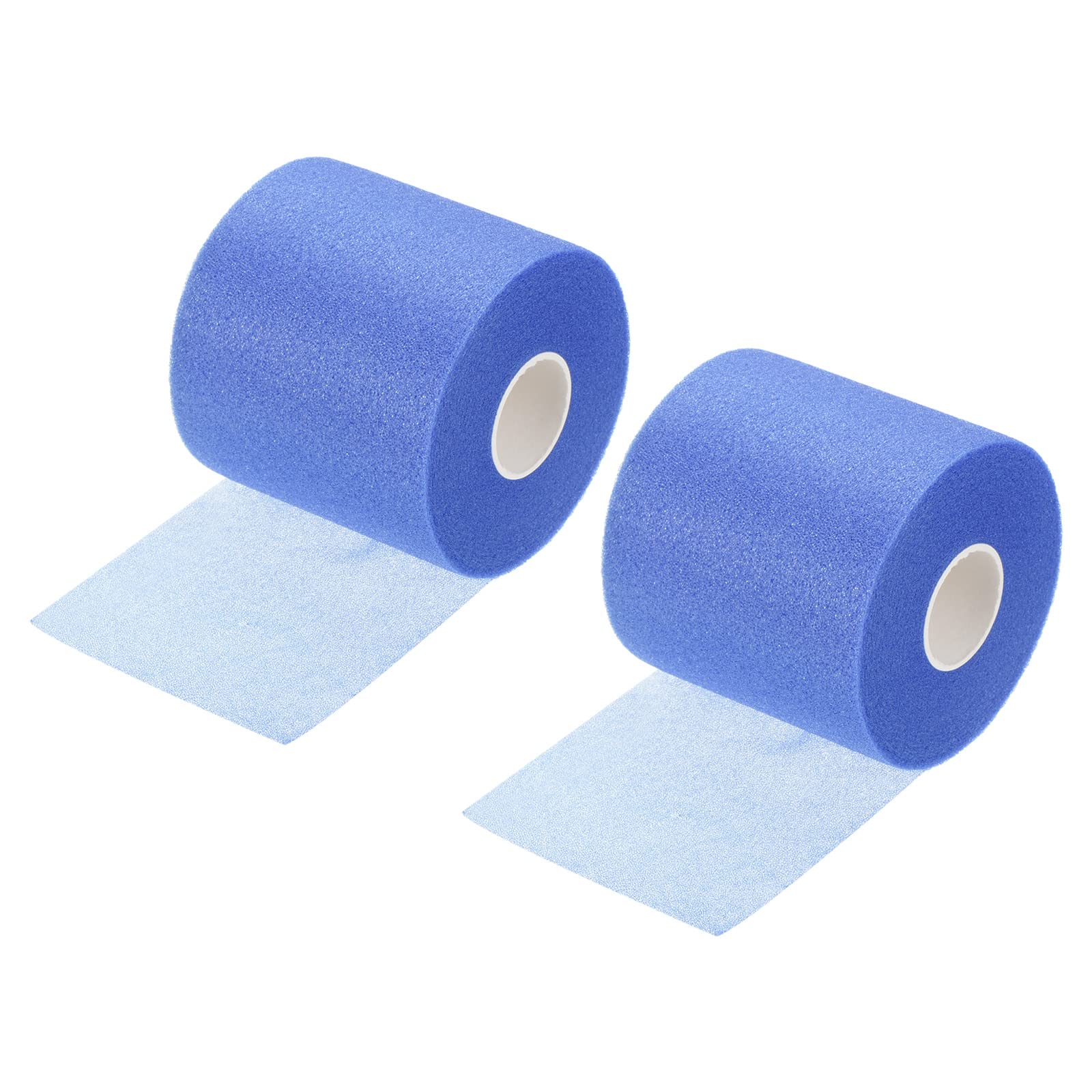 PATIKIL 30 Yard x 2.8 Inch Badminton Grip Cushion Wrap, 2 Pack PE Tennis Racket Grip Tape Backing Film Handle Anti Skid Cushion Accessories, Blue