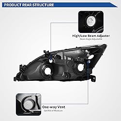 oEdRo Headlight Assembly Compatible with 03 04 05