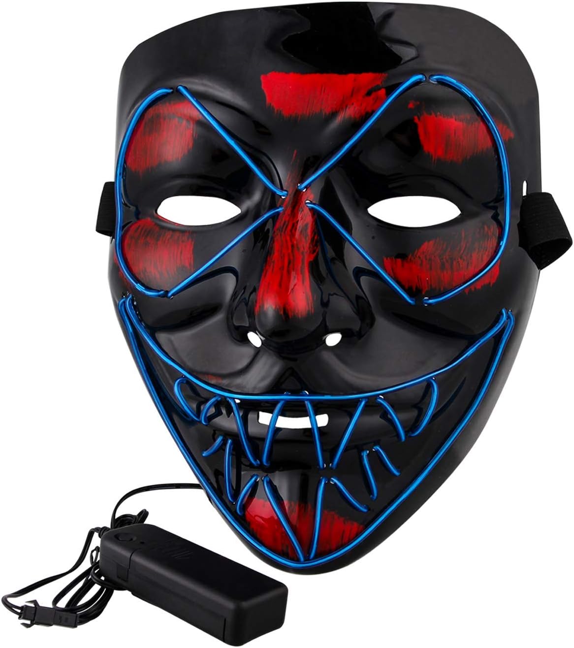 Máscara de LED assustadora de Halloween Máscara de arame EL Light Up