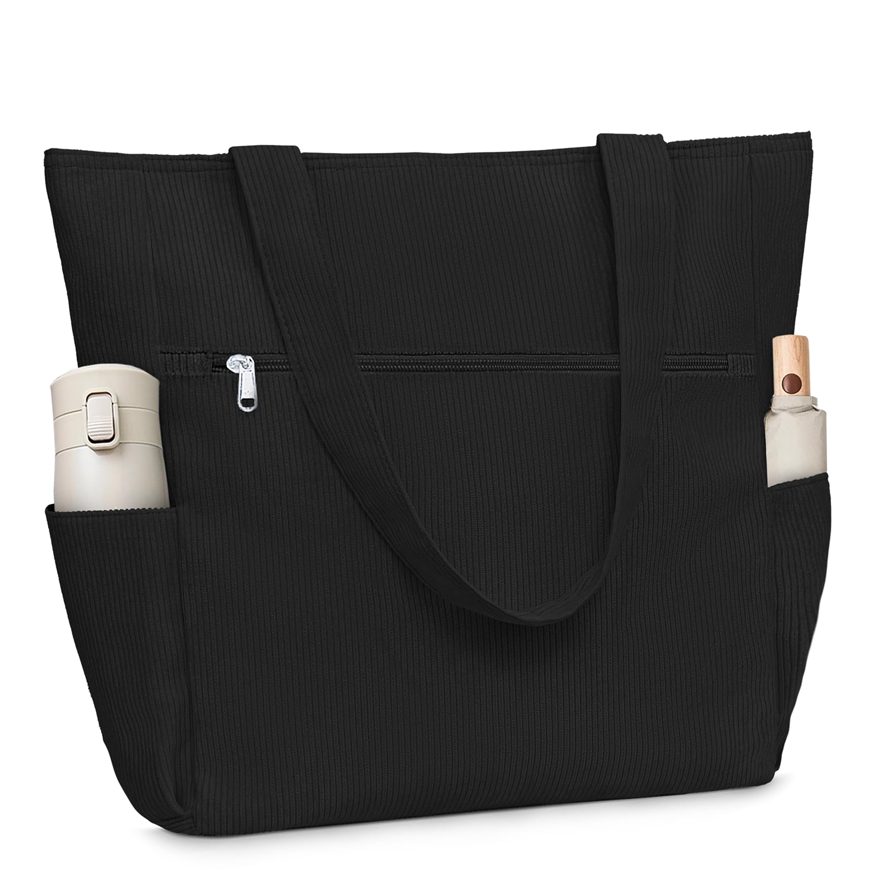 Buringer Corduroy Tote Bag for Women Large Shoulder
