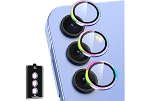 Avocase for Samsung Galaxy A35 5G Camera Lens Protector, Individual Metal Ring Tempered Glass Lens Cover, [Strong Adsorption] Scratch Resistant Ultra-Thin HD Clear Lens Cover, 1 Set-Colorful