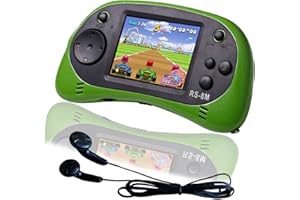 EASEGMER 16 Bit Kids Handheld Games Built-in 220 HD Video Games, 2.5 Inch Portable Game Player with Headphones - Best Travel Electronic Toys for Toddlers Age 3-10 Years Old Children (Green)