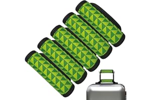 Tailoreadily 5 Pack Luggage Handle Wrap, Cute Luggage Tap Identifiers for Cruise Travel, Suitcase Tags Travel Accessories for Airplane Flying, Green