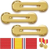 3/6 Pcs Military Ribbon Holding Bar 1/2/3 Ribbons | Ribbon Mounting Bar Rack Military Brass Mount Holder for Active Duty Uniform