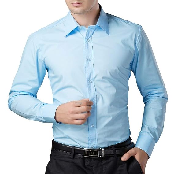 Sky Blue Party Wear Shirt Online, 52 