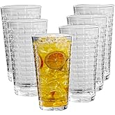 AKMQYM Acrylic Clear Highball Plastic Cups | Plastic Reusable Tumblers 22oz (Set of 6) | Stackable | BPA-free Tumblers | Shatterproof | Top-rack Dishwasher Safe