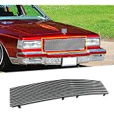 Fits 1986-1990 Chevy Caprice Main Upper Chrome Billet Grille Grill Insert Solid Aluminum Polished Surface Replacement Part