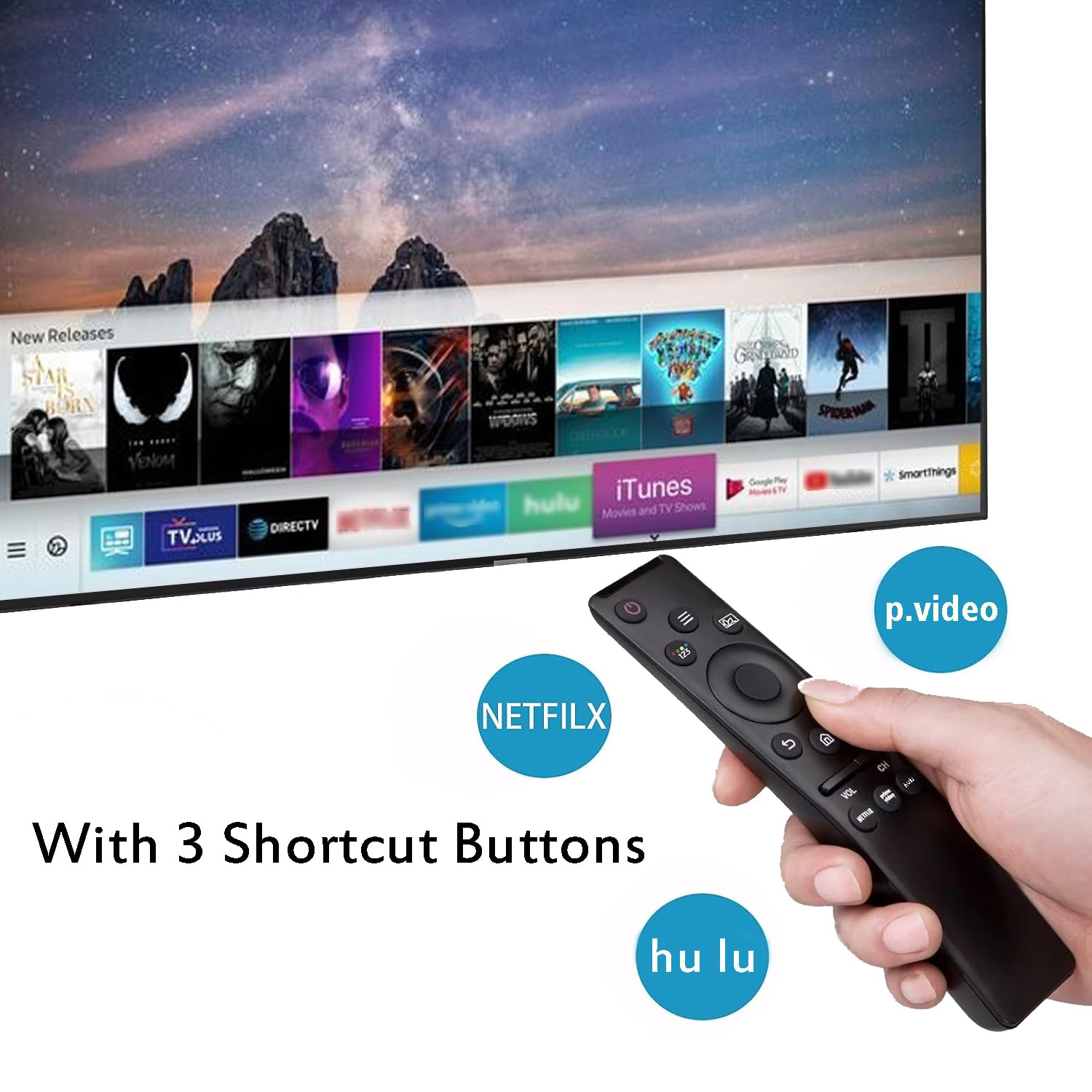 Remote Trv Mua Universal Remote Control for Samsung Smart TVs, Replacement Remote ...