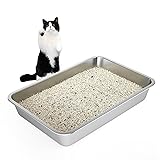 IKITCHEN Large Stainless Steel Cat Litter Box