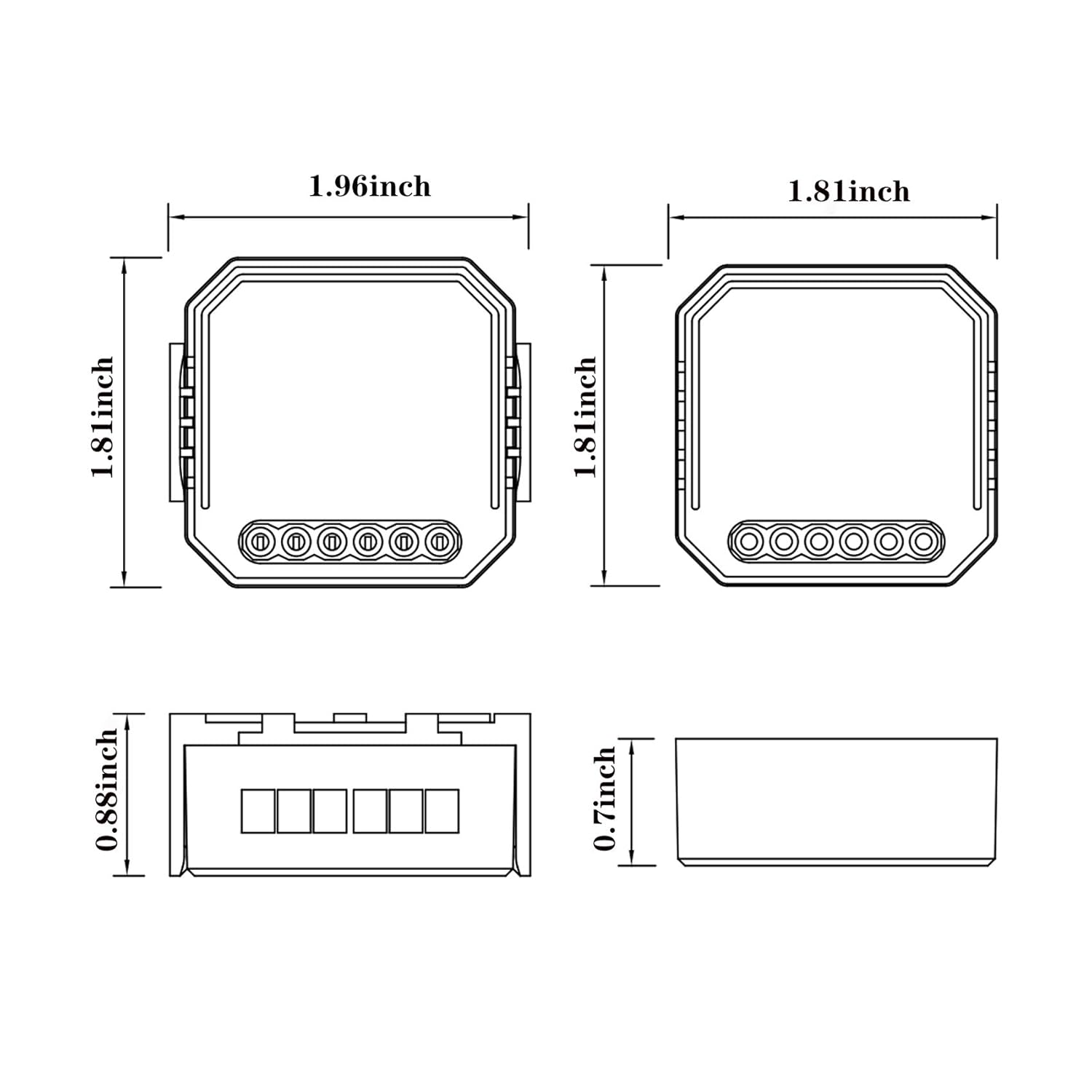 LEOMOCA Zigbee Smart Light Dimmers Switches Module 110-240V- Control for Dimmable LED and Halogen Lamps Home Automation Modules-Smart Life Compatible with Alexa Google Home (1gang-1Pack with Neutral): Industrial & Scientific
