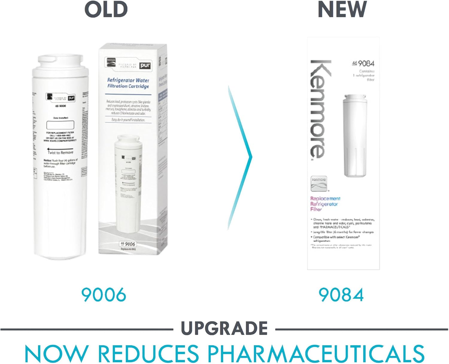 Kenmore 9084 9084 Refrigerator Water Filter, white: Home Improvement