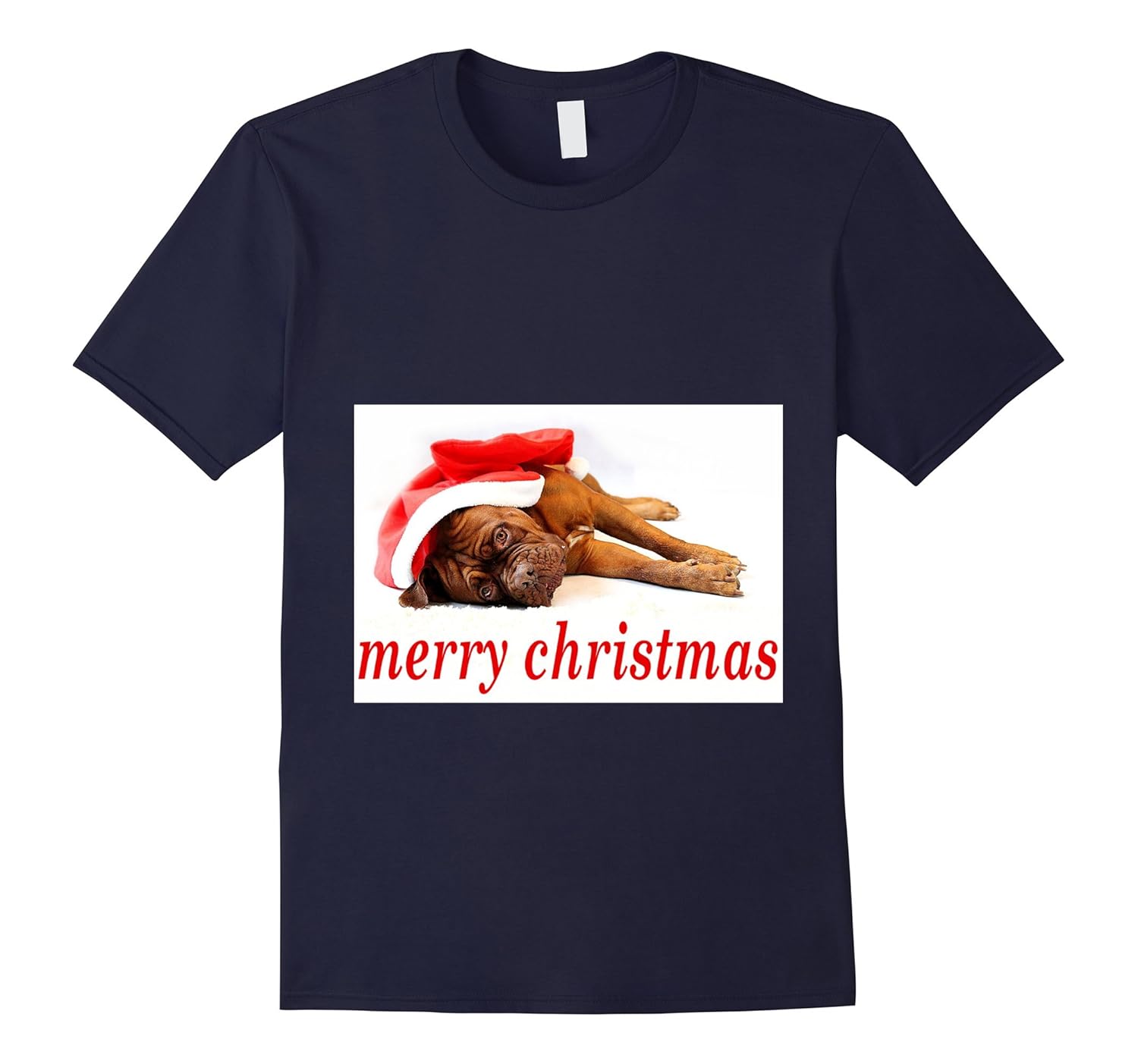 Merry Christmas Boxer Dog T-Shirt-ANZ