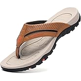 Men's Flip-Flops, Thongs Sandals Durable Comfort Slippers for Beach