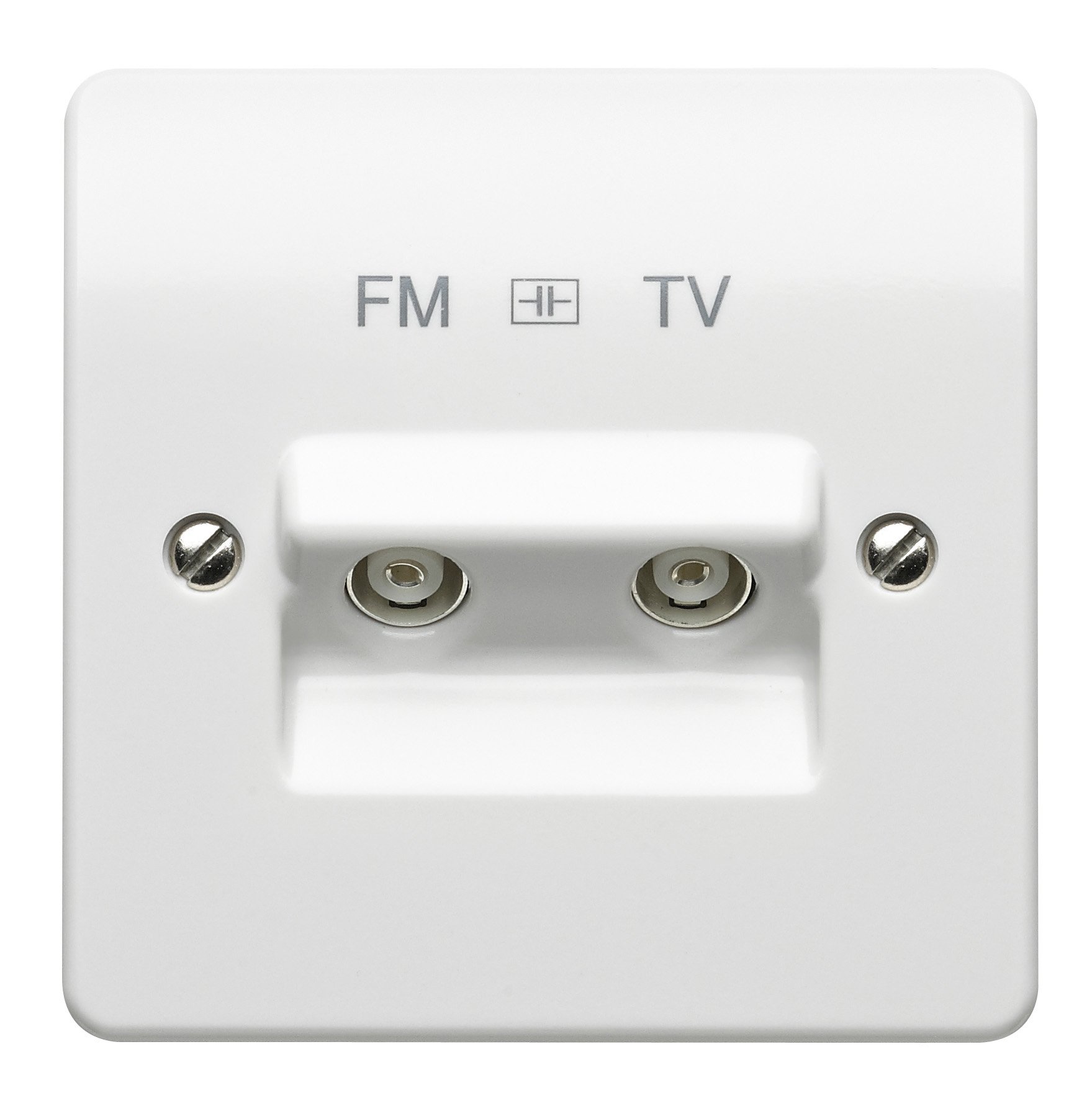Mk K3522WHI 1-Gang Isolated TV/FM Diplexer