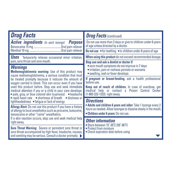 CHLORASEPTIC SORE THROAT LOZENGES, MAX STRENGTH WILD BERRIES, 15 CT (PACK OF 1)
