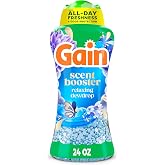 Gain In-Wash Laundry Scent Booster Beads Long-Lasting Fresh Scent Beads All Day Freshness and Odor Protection, Relaxing Dewdrop Scent, 24 oz (Packaging May Vary)