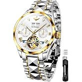 OUPINKE Watches for Men Automatic Skeleton Self Winding Dress Wrist WatchBusiness Waterproof Luminous Tungsten&hellip;