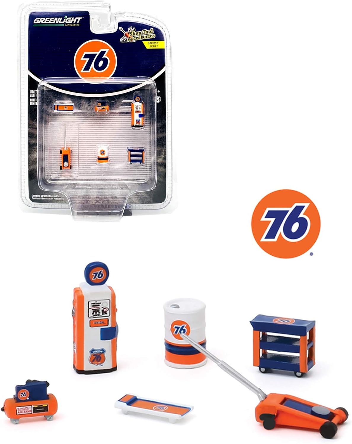 Greenlight Shop Tool Accessories Series 2164 Scale 6 Piece Union 76" Auto Body