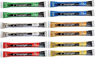 Cyalume 9-00741 Snap Light Stick 6 Inch 12 Pack Red White Blue Green Yellow
