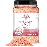 LA SALT CO Kashmir 2.5 Lbs Pink Himalayan Salt Jar, Coarse | 100% Pure, Food Grade with 84 Trace Minerals | Kosher Certified, Vegan, Non-GMO, &amp; Cruelty-Free (Jar Style May Vary)