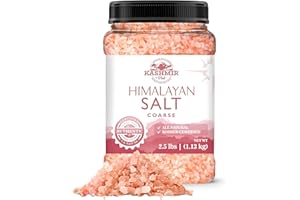 LA SALT CO Kashmir 2.5 Lbs Pink Himalayan Salt Jar, Coarse | 100% Pure, Food Grade with 84 Trace Minerals | Kosher Certified, Vegan, Non-GMO, & Cruelty-Free (Jar Style May Vary)