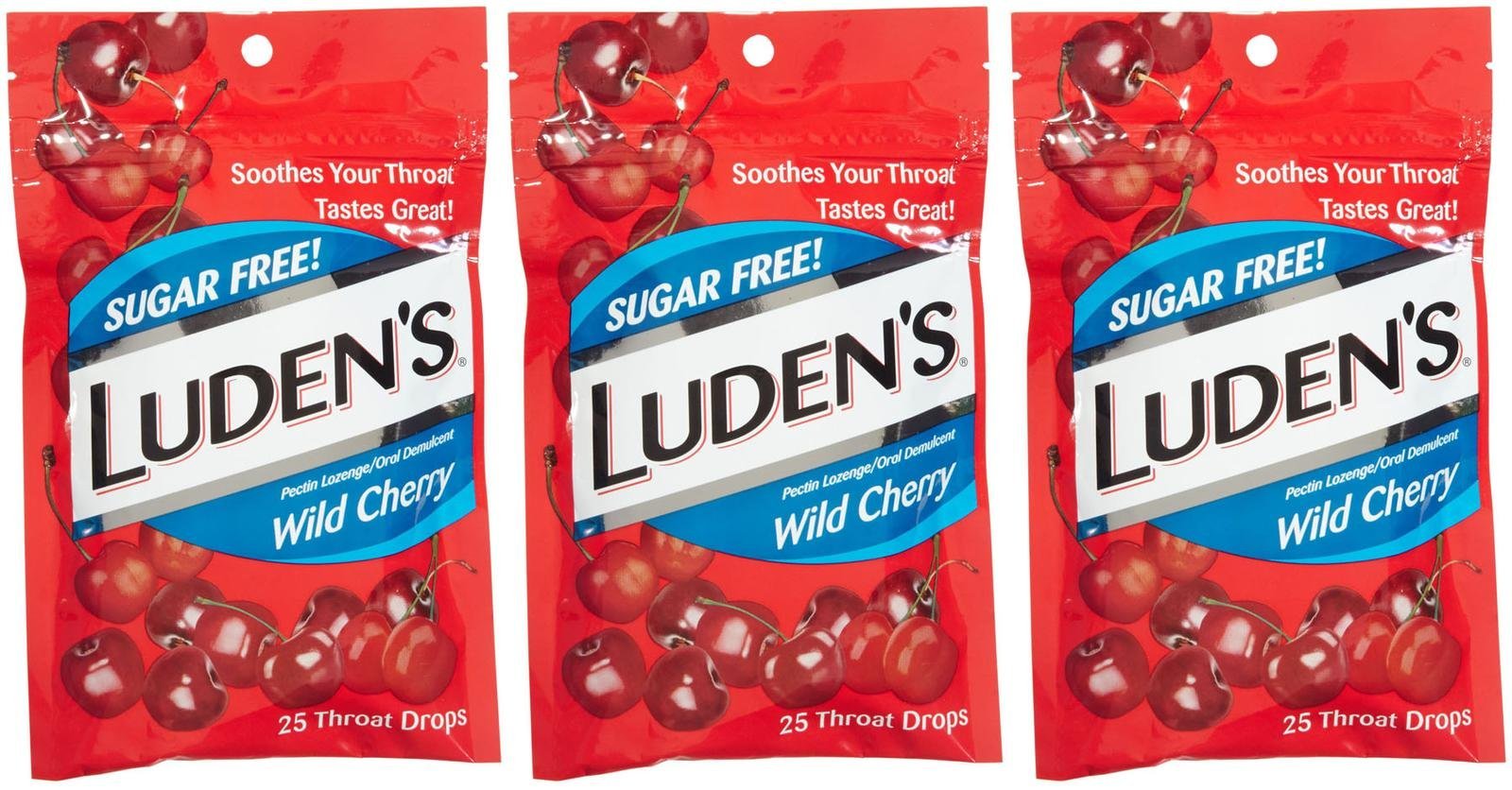 Luden's Sugar Free Throat Drops Black Cherry 25 ct 3