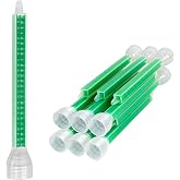 houya Epoxy Mixing Nozzle Adhesive Static Mixing Nozzle Tip Resin Mixer Adhesive Cartridges Tip Mixer Nozzles (1:1/1:2 Ratio) 10 PCS