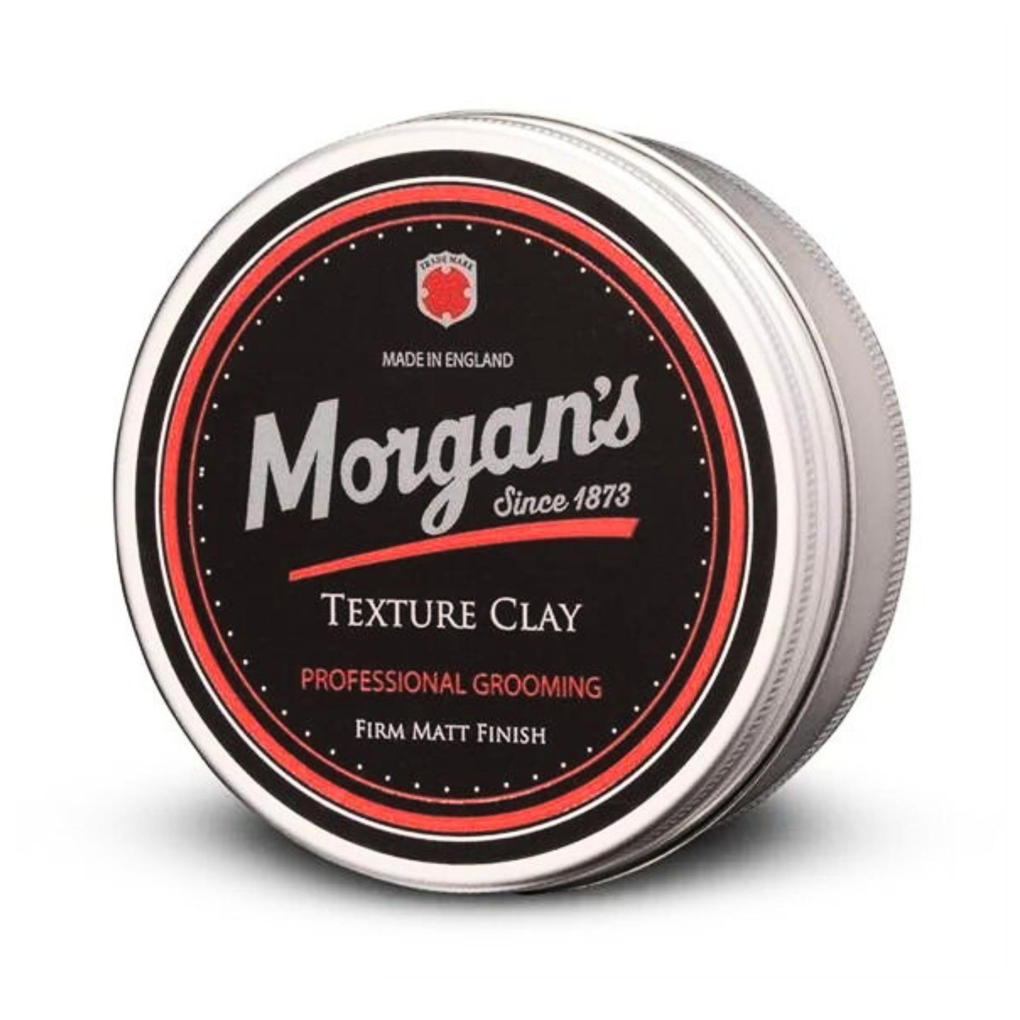 Morgan's Pomade Texture Clay, Strong Hold, Matte Finish Hair Styling Clay for Men, Ideal for Thick Hair, Texturised and Messy Styles 75ml