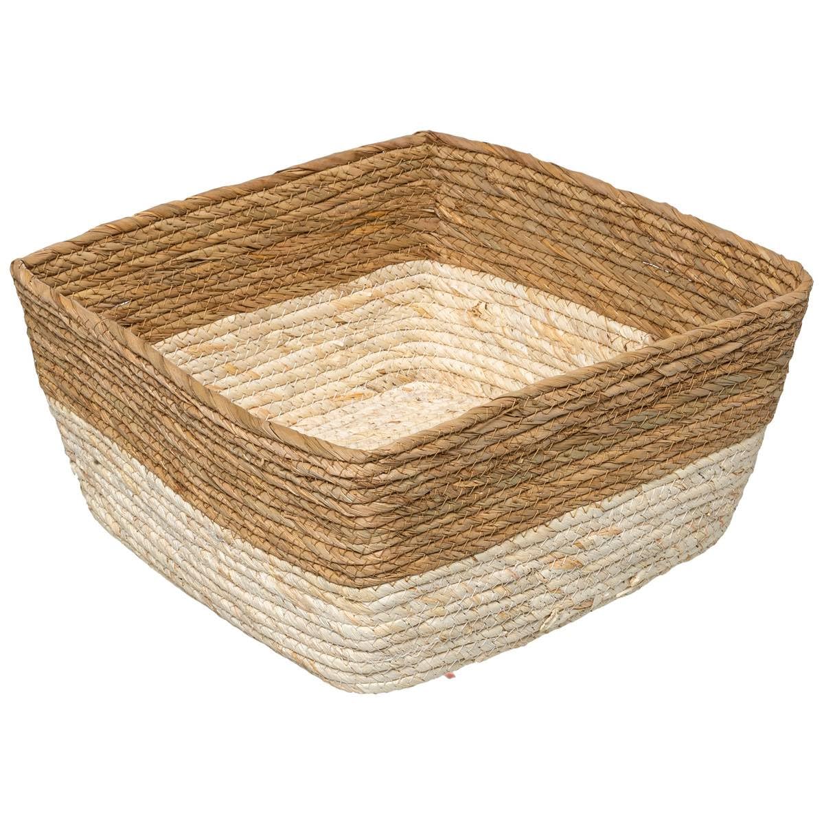 Five Braided Storage Box 31 x 15 cm Two-Tone