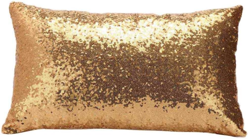 Sothread Glitter Sequins Party Pillow Cases, Decorative Rectangle Sofa Throw Pillow Cover