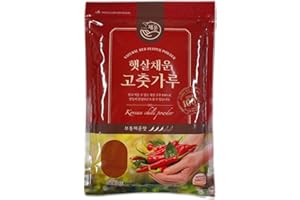 HELLO KFOOD Korean Premium Red Chili Pepper Flakes 1.1Lb 500g - Medium Spicy Fine Gochugaru for Sauces, Tteokbokki 100% 한국산 보통 매운맛 고춧가루, 가는 입자
