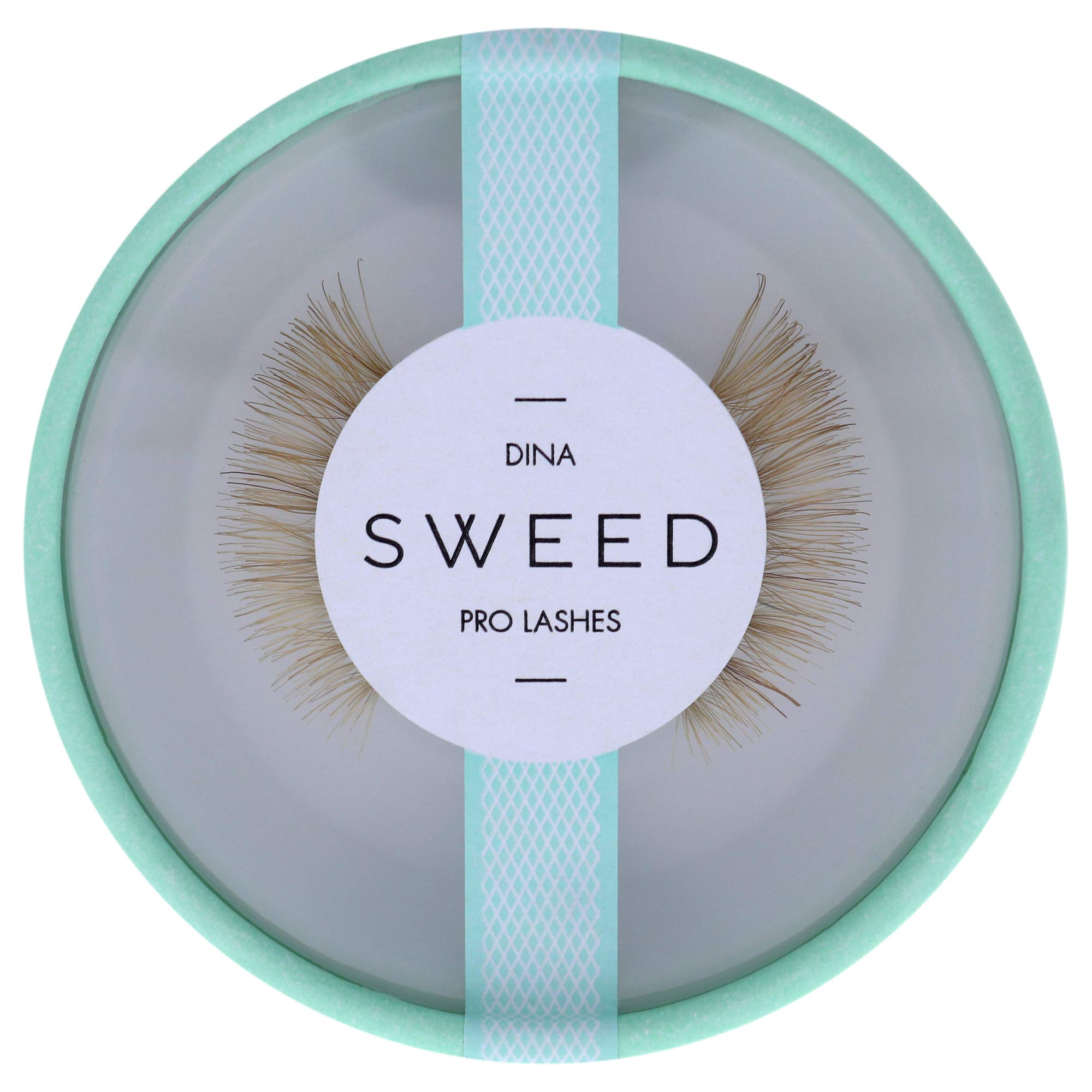 Sweed Professional False Lashes in Blonde - Style Dina - Natural Looking Volume and Length - Flexible Clear Band - Up to 10 Wears
