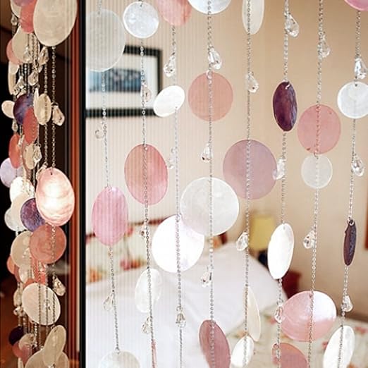 Amazon Com Zyclssrv Shell Crystal Beads Curtain Home Commercia