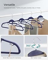 SONGMICS Set of 20 Hangers U-Shaped Opening 0.5 cm Thick 41.5 cm Long view 8