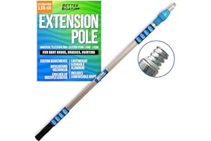 BETTER BOAT Extension Pole, Telescoping Rod, 3.5-6 ft Extendable Deck Brush Handle, Boat Hook, Painter’s Stick, 3/4" Universal End, Twist Lock, for Paint Rollers, Mops, and Long Reach Tasks
