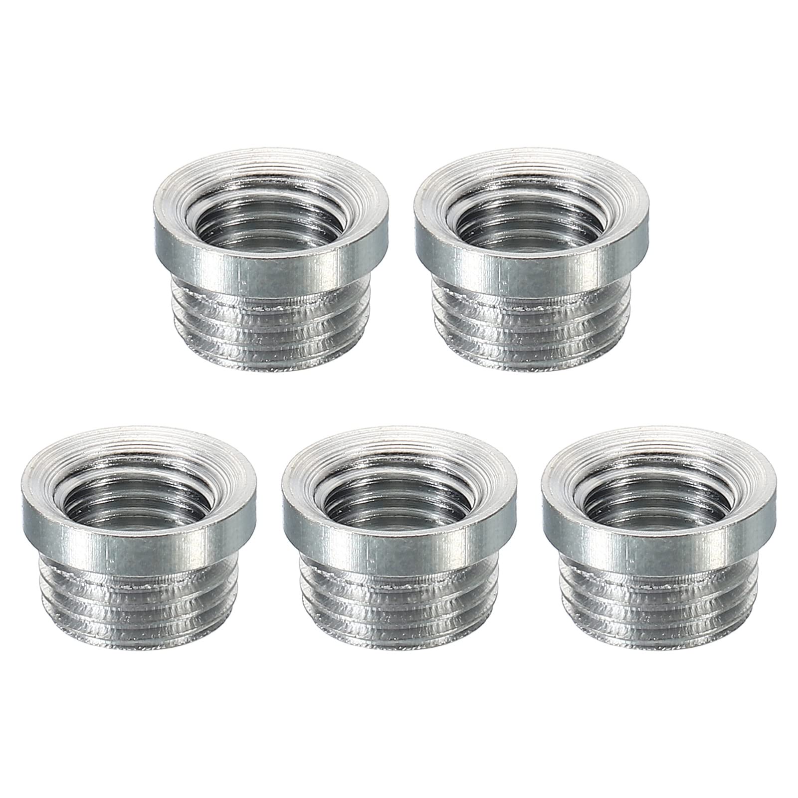 PATIKIL Gooseneck Tube Connection Thread, 5 Pack M10 Male to M8 Fine Thread Female Conversion Nut Gooseneck Hose Adapter for Microphone Gooseneck Hose Adapter