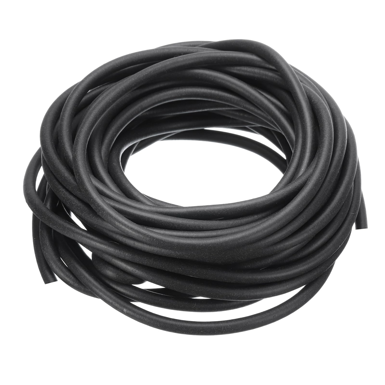 PATIKIL Silicone Foam Seal Strip, 10M(32.8Ft) 6mm(0.24") Dia Round High Density Solid Sponge Rubber Weather Stripping Cord for Sealing Gap Blocker Insulation, Black