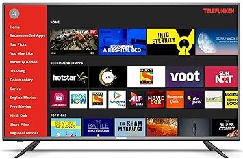 Telefunken 124 cm (49 Inches) Full HD Smart LED TV TFK50S (Black) (2019 Model)