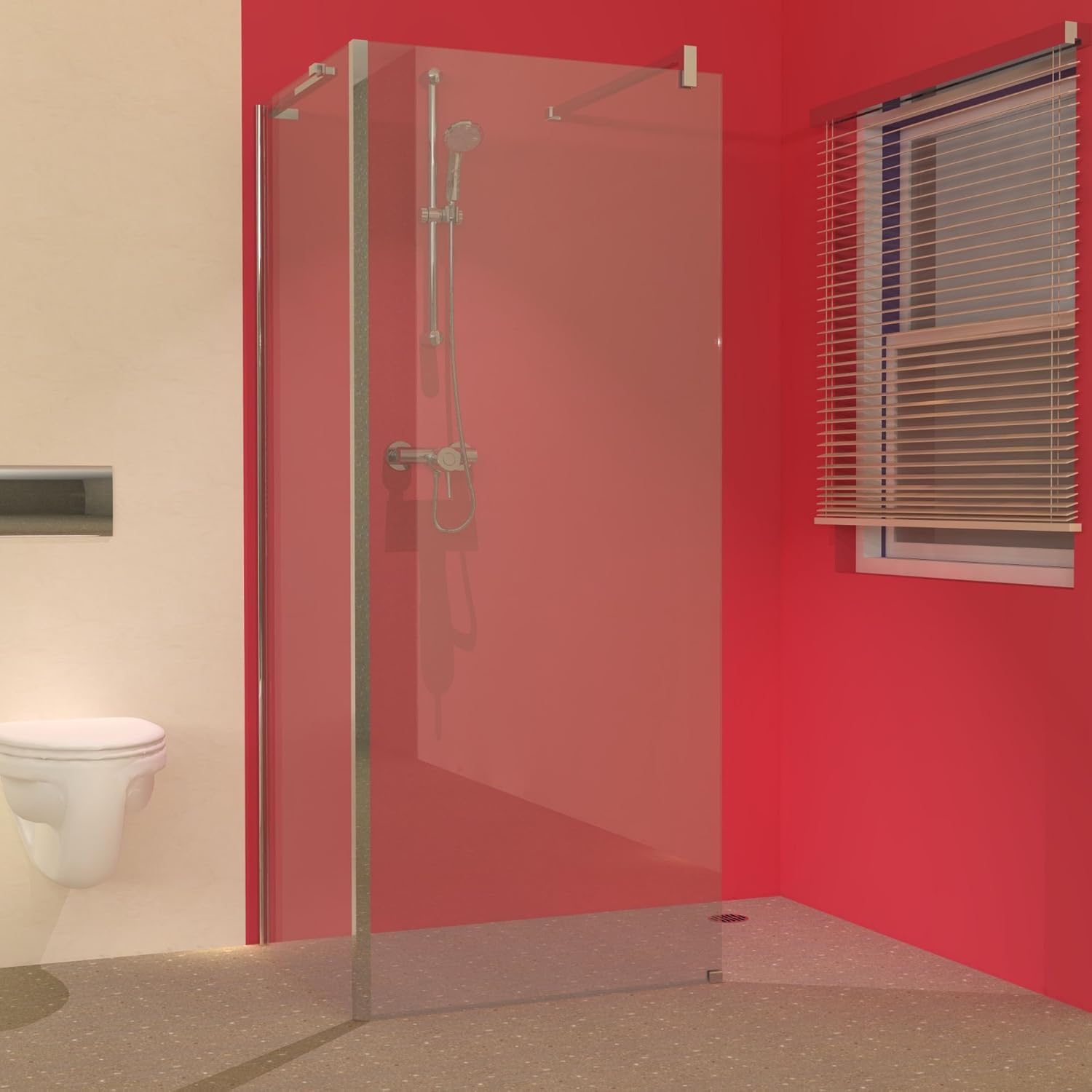 Glass Shower Panels Wet Room Kit 800 x 800mm Amazon.co.uk Kitchen & Home