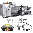 VEVOR Metal Lathe, 8.3'' x 29.5' Benchtop Metal Lathe 0-2500 RPM Continuously Variable Speed 750W Brushless Motor Metal Gears with LCD Display Metal Lathe Machine