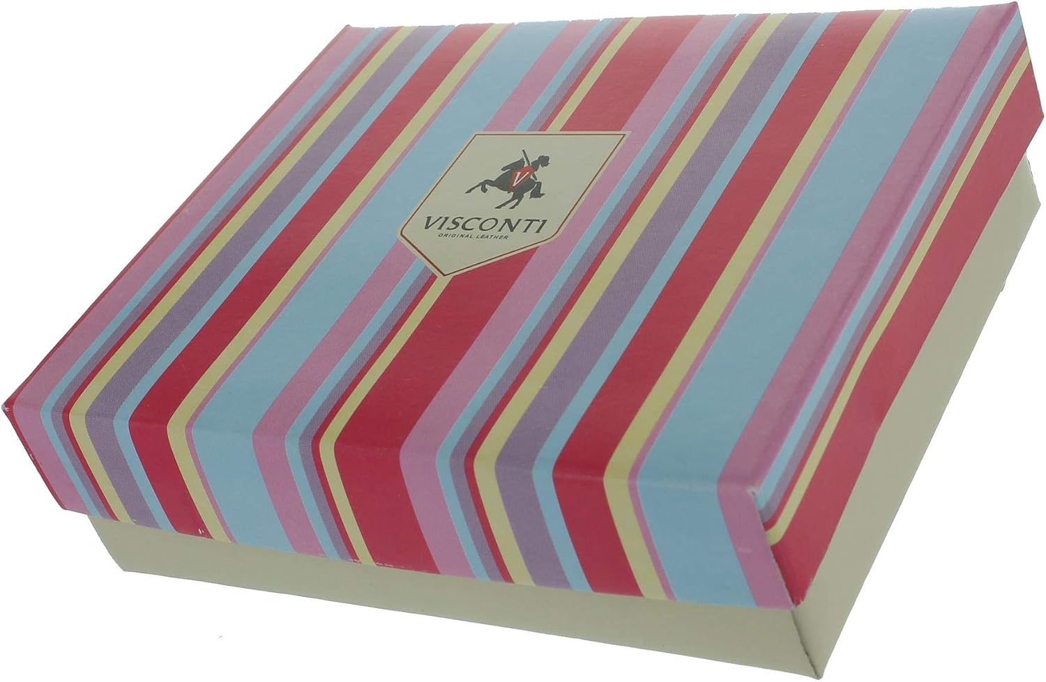 VISCONTI Leather Rainbow Collection PHI PHI Slimline Credit Card Purse RB110 Red Multi - Image 5